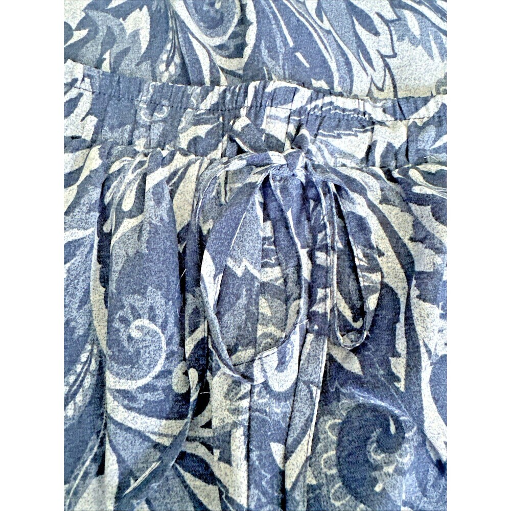 Vince Camuto Women's Paisley-Print Wide-Leg Drawstring Pants Blue Size S - Picture 5 of 6